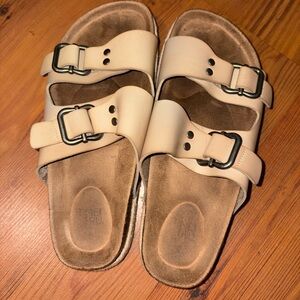 Time and Tru Sandals - Beige and Brown